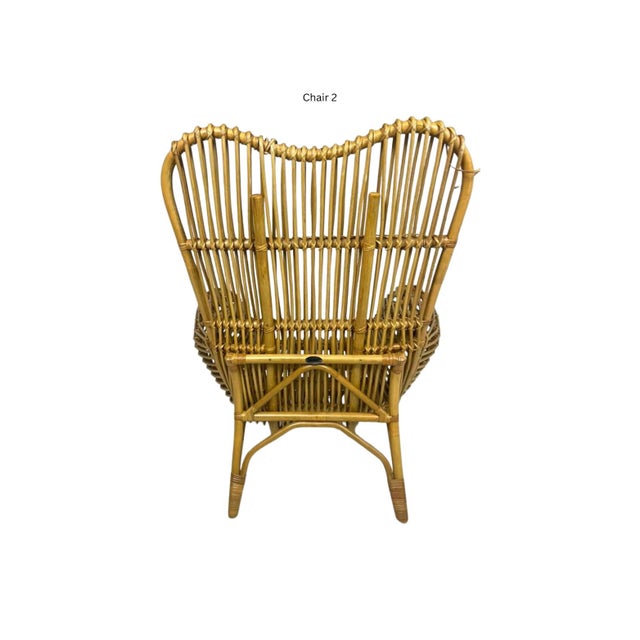 Late 20th Century Pair of Ibolili Round Back Rattan Chair For Sale - Image 10 of 14