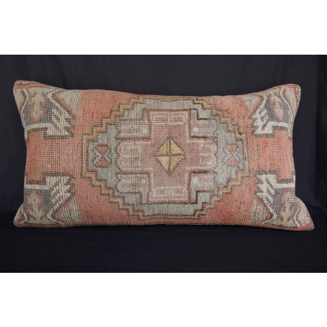 Handmade Tribal Soft Tones Rug Pillow Cover -17'' X 32'' For Sale - Image 4 of 14