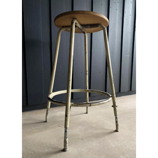 Industrial Steel Plant Stand / Stool / Nightstand Chairish