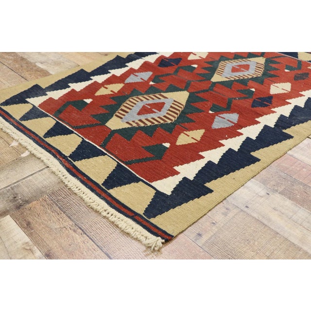 Vintage Persian Shiraz Kilim Rug - 03'00 X 04'02 For Sale In Dallas - Image 6 of 9