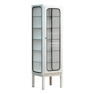 Vintage Medical Cabinet in Glass and Iron, 1970s For Sale