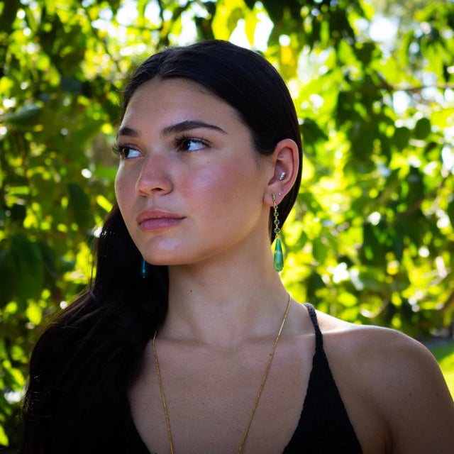 Early 21st Century Mystic Energy Jade Teardrop Earrings, A Pair For Sale - Image 5 of 8