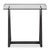 Thick Glass Top Table on Steel Frame For Sale - Image 4 of 8