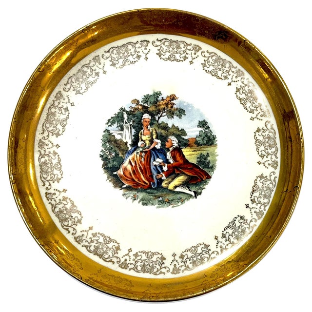 Mid 20th Century Mid 20th Century Sabin 22 Carat Crest-O-Gold Salad Plates - Set of 3 For Sale - Image 5 of 8