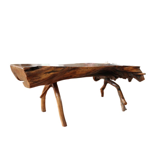 Large Sculptural Rootwood Coffee Table, 1970s For Sale - Image 12 of 16
