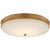Launceton Medium Flush Mount in Antique-Burnished Brass with White Glass Designer: Chapman & Myers Canopy: 15.5" Round...