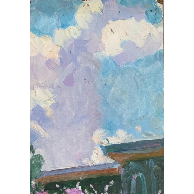 Realism Vintage Ukrainian Impressionist Oil Painting, Rural Landscape, 1960s For Sale - Image 3 of 6
