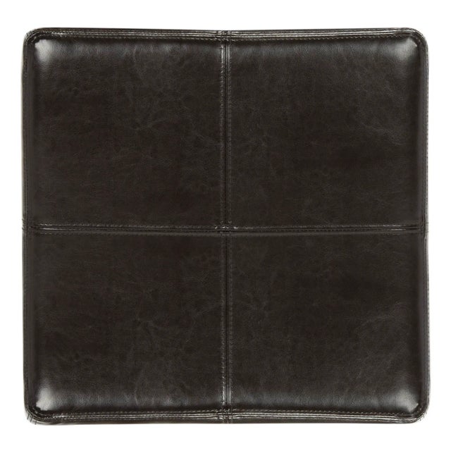 2020s Square Ottoman in Brown & Black For Sale - Image 5 of 10