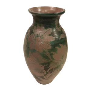 Floral Art Nouveau Earthenware Vase by Remmy Fils Betschdorf Alsace