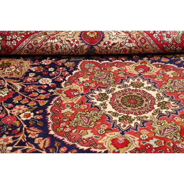 Middle Eastern Hand-Knotted Tabriz Rug For Sale - Image 10 of 11