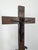 Large Wrought Iron Church Candelabra with Carved Wooden Crucifix For Sale - Image 6 of 10