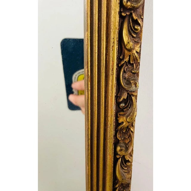 Gold French Louis XVI Style Gilded Mirror For Sale - Image 8 of 12