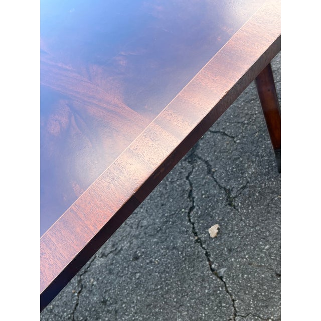 Late 20th Century Regency Style Flame Mahogany Dining Table Attributed to Maitland-Smith For Sale - Image 17 of 18