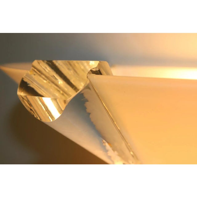 1980s Modern Murano Wall Lamp White Glass For Sale - Image 9 of 13
