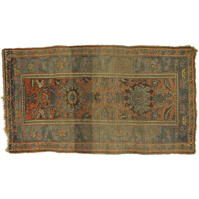 Distressed Antique Persian Bijar Rug - 4'1 X 7'00 For Sale - Image 11 of 11