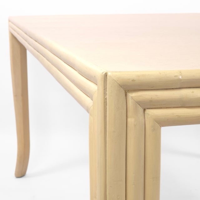1990s Vintage McGuire Furniture Wood Dining Table For Sale - Image 5 of 10