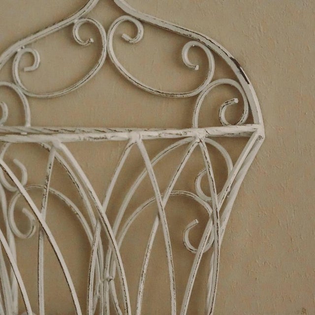 French Country White Wall-Mounted Hay Rack, Set of 2 For Sale - Image 9 of 12