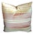 Rose and Beige Striped Pillow Cover from House of Scalamandre For Sale