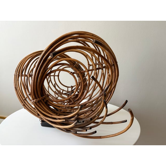 Late 20th Century Abstract Reed Sculpture Stunning Large Japanese Style Rattan For Sale In New York - Image 6 of 10