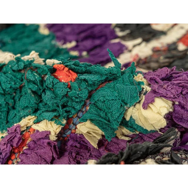 1990s Vintage Boucherouite Berber Rug For Sale - Image 5 of 10