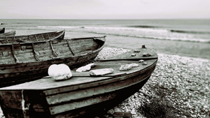 Justina Napiórkowska, Fårö, Sweden, Boats and Seaside, Black & White Photograph