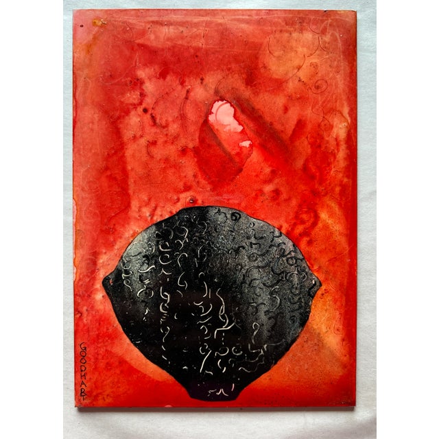 Still Life Contemporary Mixed-Media Painting "Black Etched Vessel" For Sale - Image 9 of 9
