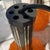 Space Age Orange Arcylic Glass Spaghetti Three-Light Cascading Hanging Light Chandelier, 1970s For Sale - Image 11 of 13