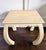 A square end table completely clad in embossed leather that mimics Shagreen skin circa 1970-80s. The versatile table...