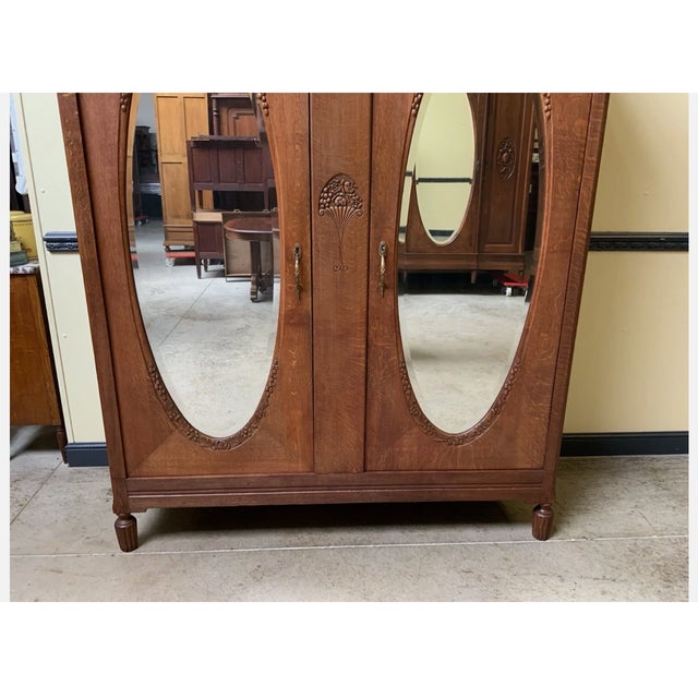 Antique Art Deco Wardrobe, 1925 For Sale - Image 6 of 13