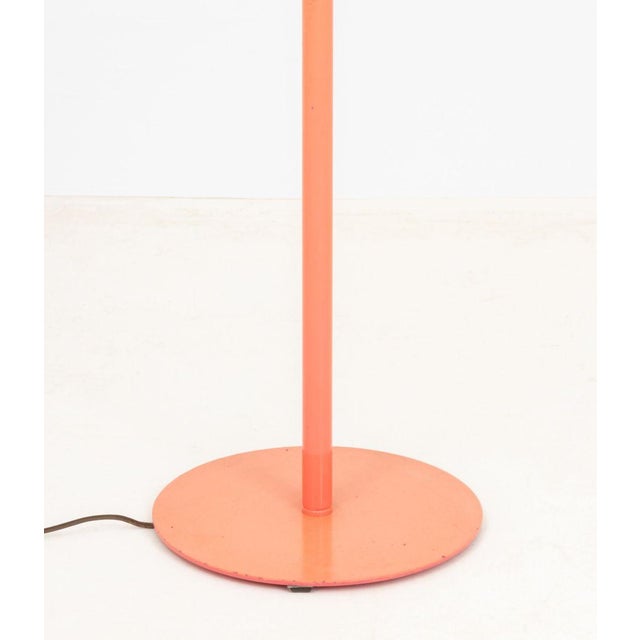 Modern Pink Gradient Floor Lamp. 64.75" H x 12.5" Diameter. Provenance: From a Long Island, New York Estate.