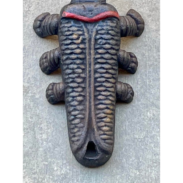 Ebony Vintage Cast Iron Beetle Boot Jack For Sale - Image 8 of 12