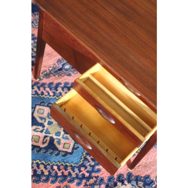 1960s Midcentury Modern Scandinavian Sewing Table For Sale - Image 4 of 14