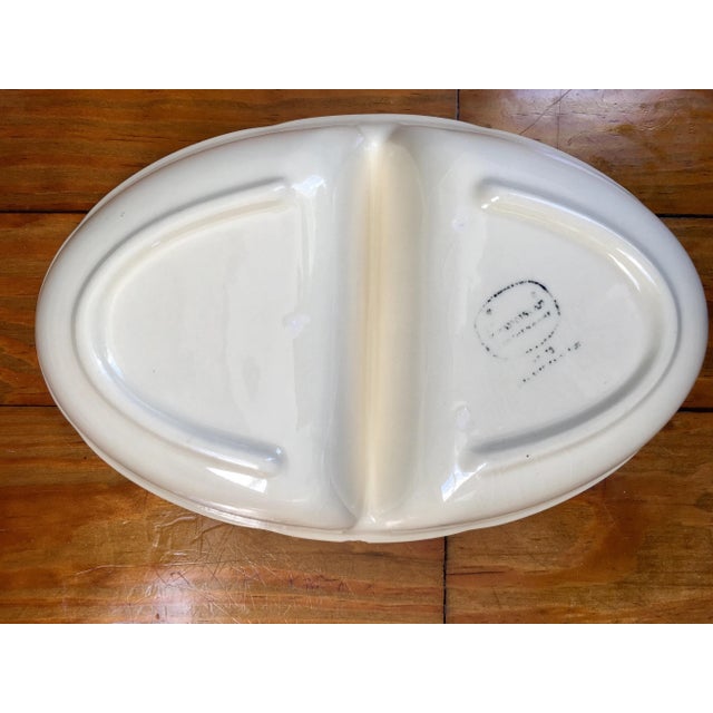 Red Vintage Franciscan Apple Divided Bowl For Sale - Image 8 of 10