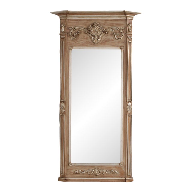 Ethan Allen Large Italian Carved Pier Mirror For Sale