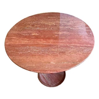 Cattelan Italia Red Travertine Side Table For Sale