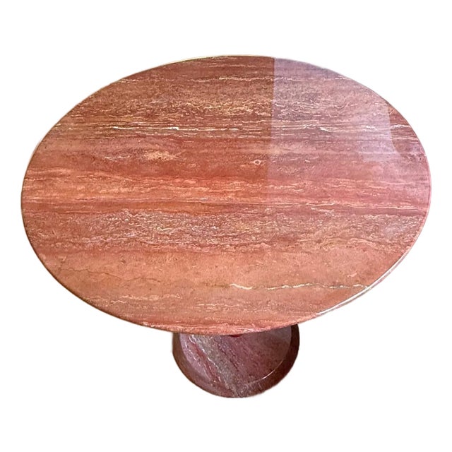 Cattelan Italia Red Travertine Side Table For Sale