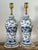 This elegant pair of vintage Chinoiserie table lamps captures the timeless allure of traditional blue and white pottery....