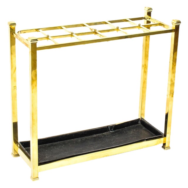 Brass Umbrella Stand with Twelve Divisions, 1890 For Sale