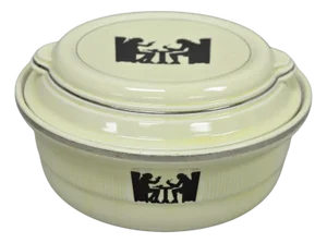Vintage Hall's China Tavern Silhouette Medallion Traditional Casserole Dish Bowl