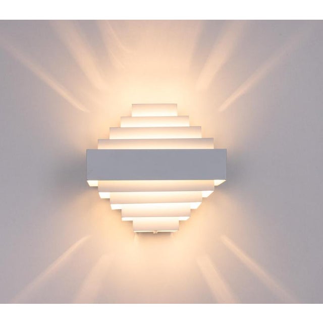 White Wall Light from Jules Wabbes, Belgium, 1970s For Sale - Image 11 of 14