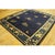 Textile 1920s Floral Chinese Square Peking Antique Navy Blue Allover Knotted Wool Rug For Sale - Image 7 of 10
