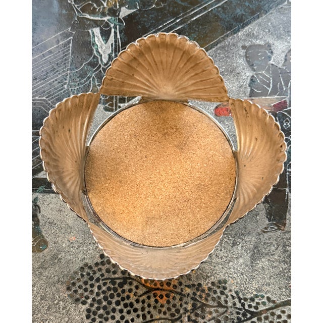 Metal Emilia Castillo Silver Shell Shaped Wine Coaster For Sale - Image 7 of 10