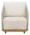 Alpine Teak Wood Outdoor Arm Chair With Biege Rope Design For Sale