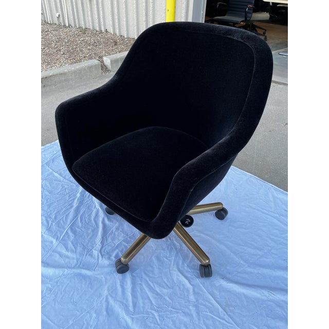 Ward Bennett Bumper Chair in Black Mohair For Sale - Image 9 of 12