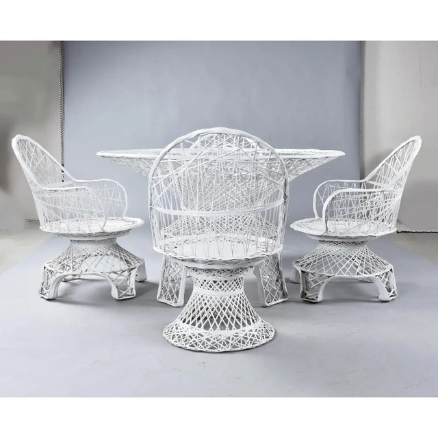 Restored Russell Woodard Vintage Spun Fiberglass Outdoor Dining Set For Sale - Image 9 of 12