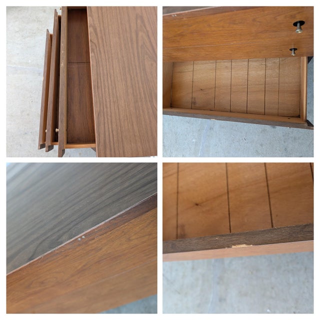1960s Stanley Distinctive Furniture Mid Century Modern Bedroom Set With Mirror For Sale - Image 9 of 18