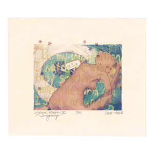 1980s Lin Carte-Anderson Serene Woman Nude Lithograph