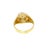 Metal 14k Yellow Gold Diamond Studded Gypsy Band Ring, Size 8.5 For Sale - Image 7 of 10