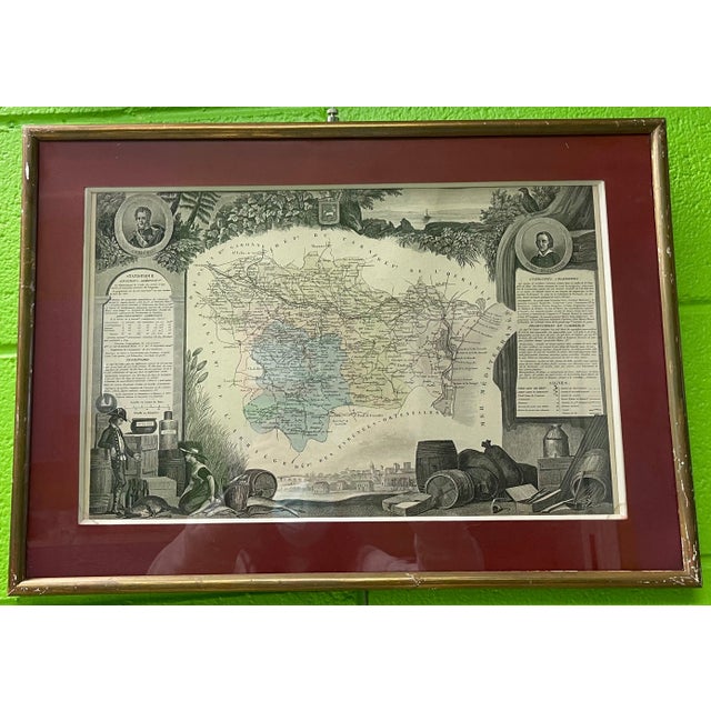Paper Set of 4 Antique French Maps For Sale - Image 7 of 9