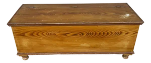 A Very Nice Antique Pennsylvania Paint Decorated Woodbox, 19th Century